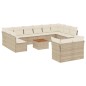 vidaXL 13-tlg. Garten-Sofagarnitur mit Kissen Beige Poly Rattan vidaXL 13-tlg. Garten-Sofagarnitur mit Kissen Beige Poly Rattan