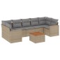 vidaXL 8-tlg. Garten-Sofagarnitur mit Kissen Beige Poly Rattan vidaXL 8-tlg. Garten-Sofagarnitur mit Kissen Beige Poly Rattan