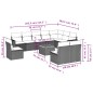 vidaXL 11-tlg. Garten-Sofagarnitur mit Kissen Schwarz Poly Rattan vidaXL 11-tlg. Garten-Sofagarnitur mit Kissen Schwarz Poly Rattan