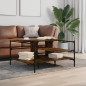 vidaXL Couchtisch Räuchereiche 100x100x48,5 cm Holzwerkstoff vidaXL Couchtisch Räuchereiche 100x100x48,5 cm Holzwerkstoff