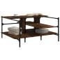 vidaXL Couchtisch Räuchereiche 100x100x48,5 cm Holzwerkstoff vidaXL Couchtisch Räuchereiche 100x100x48,5 cm Holzwerkstoff