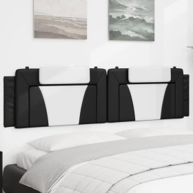 vidaXL Kopfteil-Kissen Schwarz und Weiß 200 cm Kunstleder
