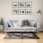 vidaXL Teppich Shaggy Hochflor Modern Schwarz und Creme 120x120 cm vidaXL Teppich Shaggy Hochflor Modern Schwarz und Creme 120x120 cm