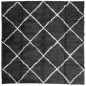 vidaXL Teppich Shaggy Hochflor Modern Schwarz und Creme 120x120 cm vidaXL Teppich Shaggy Hochflor Modern Schwarz und Creme 120x120 cm