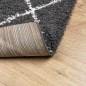 vidaXL Teppich Shaggy Hochflor Modern Schwarz und Creme 120x120 cm vidaXL Teppich Shaggy Hochflor Modern Schwarz und Creme 120x120 cm