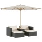 vidaXL 5tlg. Garten-Sofagarnitur mit Kissen Schwarz Poly Rattan Akazie vidaXL 5tlg. Garten-Sofagarnitur mit Kissen Schwarz Poly Rattan Akazie