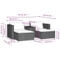vidaXL 5tlg. Garten-Sofagarnitur mit Kissen Schwarz Poly Rattan Akazie vidaXL 5tlg. Garten-Sofagarnitur mit Kissen Schwarz Poly Rattan Akazie