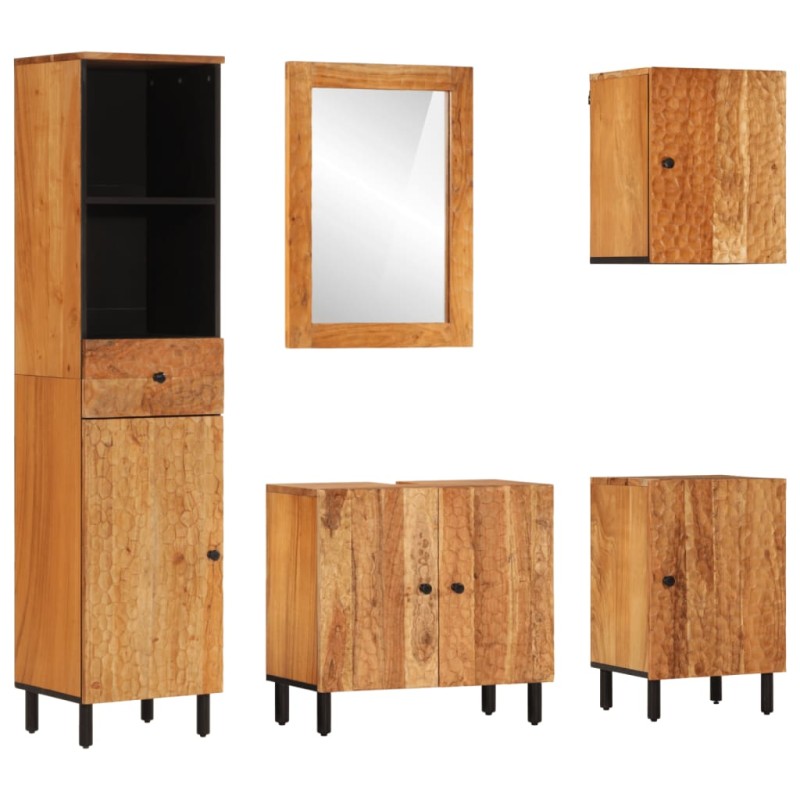 vidaXL 5-tlg. Badmöbel-Set Massivholz Akazie vidaXL 5-tlg. Badmöbel-Set Massivholz Akazie