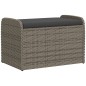 vidaXL Sitzbank mit Stauraum & Kissen Grau 80x51x52 cm Poly Rattan vidaXL Sitzbank mit Stauraum & Kissen Grau 80x51x52 cm Poly Rattan