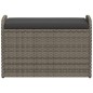 vidaXL Sitzbank mit Stauraum & Kissen Grau 80x51x52 cm Poly Rattan vidaXL Sitzbank mit Stauraum & Kissen Grau 80x51x52 cm Poly Rattan