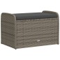 vidaXL Sitzbank mit Stauraum & Kissen Grau 80x51x52 cm Poly Rattan vidaXL Sitzbank mit Stauraum & Kissen Grau 80x51x52 cm Poly Rattan