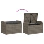 vidaXL Sitzbank mit Stauraum & Kissen Grau 80x51x52 cm Poly Rattan vidaXL Sitzbank mit Stauraum & Kissen Grau 80x51x52 cm Poly Rattan