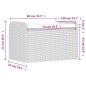 vidaXL Sitzbank mit Stauraum & Kissen Grau 80x51x52 cm Poly Rattan vidaXL Sitzbank mit Stauraum & Kissen Grau 80x51x52 cm Poly Rattan