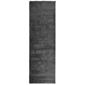vidaXL Teppich Shaggy Hochflor Modern Anthrazit 80x250 cm