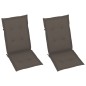 Verstellbare Gartenstühle 2 Stk. mit Auflagen Massivholz Akazie Verstellbare Gartenstühle 2 Stk. mit Auflagen Massivholz Akazie