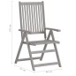 Verstellbare Gartenstühle 2 Stk. mit Auflagen Massivholz Akazie Verstellbare Gartenstühle 2 Stk. mit Auflagen Massivholz Akazie