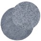 vidaXL Teppich Shaggy Hochflor Modern Blau Ø 80 cm vidaXL Teppich Shaggy Hochflor Modern Blau Ø 80 cm