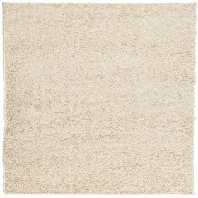 vidaXL Teppich Shaggy Hochflor Modern Golden 240x240 cm