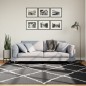 vidaXL Teppich Shaggy Hochflor Modern Schwarz und Creme 200x200 cm vidaXL Teppich Shaggy Hochflor Modern Schwarz und Creme 200x200 cm