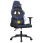 vidaXL Gaming-Stuhl mit Massagefunktion Schwarz und Blau Kunstleder vidaXL Gaming-Stuhl mit Massagefunktion Schwarz und Blau Kunstleder
