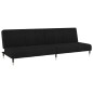 vidaXL Schlafsofa 2-Sitzer Schwarz Samt vidaXL Schlafsofa 2-Sitzer Schwarz Samt