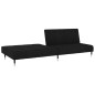 vidaXL Schlafsofa 2-Sitzer Schwarz Samt vidaXL Schlafsofa 2-Sitzer Schwarz Samt