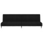 vidaXL Schlafsofa 2-Sitzer Schwarz Samt vidaXL Schlafsofa 2-Sitzer Schwarz Samt
