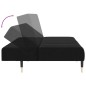 vidaXL Schlafsofa 2-Sitzer Schwarz Samt vidaXL Schlafsofa 2-Sitzer Schwarz Samt