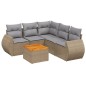 vidaXL 6-tlg. Garten-Sofagarnitur mit Kissen Beige Poly Rattan vidaXL 6-tlg. Garten-Sofagarnitur mit Kissen Beige Poly Rattan