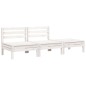 vidaXL Gartensofa 3-Sitzer Weiß Massivholz Kiefer vidaXL Gartensofa 3-Sitzer Weiß Massivholz Kiefer