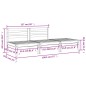 vidaXL Gartensofa 3-Sitzer Weiß Massivholz Kiefer vidaXL Gartensofa 3-Sitzer Weiß Massivholz Kiefer
