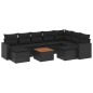 vidaXL 10-tlg. Garten-Sofagarnitur mit Kissen Schwarz Poly Rattan vidaXL 10-tlg. Garten-Sofagarnitur mit Kissen Schwarz Poly Rattan
