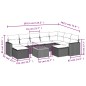vidaXL 10-tlg. Garten-Sofagarnitur mit Kissen Schwarz Poly Rattan vidaXL 10-tlg. Garten-Sofagarnitur mit Kissen Schwarz Poly Rattan