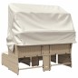 vidaXL Gartensofa 2-Sitzer mit Dach und Hockern Beige Poly Rattan vidaXL Gartensofa 2-Sitzer mit Dach und Hockern Beige Poly Rattan