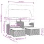 vidaXL Gartensofa 2-Sitzer mit Dach und Hockern Beige Poly Rattan vidaXL Gartensofa 2-Sitzer mit Dach und Hockern Beige Poly Rattan