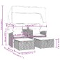 vidaXL Gartensofa 2-Sitzer mit Dach und Hockern Schwarz Poly Rattan vidaXL Gartensofa 2-Sitzer mit Dach und Hockern Schwarz Poly Rattan