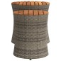 vidaXL Garten-Beistelltische 2 Stk. mit Holzplatte Grau Poly Rattan vidaXL Garten-Beistelltische 2 Stk. mit Holzplatte Grau Poly Rattan