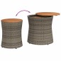 vidaXL Garten-Beistelltische 2 Stk. mit Holzplatte Grau Poly Rattan vidaXL Garten-Beistelltische 2 Stk. mit Holzplatte Grau Poly Rattan