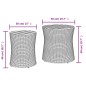 vidaXL Garten-Beistelltische 2 Stk. mit Holzplatte Grau Poly Rattan vidaXL Garten-Beistelltische 2 Stk. mit Holzplatte Grau Poly Rattan
