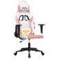 vidaXL Gaming-Stuhl mit Massagefunktion Weiß und Rosa Kunstleder vidaXL Gaming-Stuhl mit Massagefunktion Weiß und Rosa Kunstleder