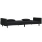 vidaXL Schlafsofa 2-Sitzer mit 2 Kissen Schwarz Samt vidaXL Schlafsofa 2-Sitzer mit 2 Kissen Schwarz Samt