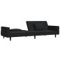 vidaXL Schlafsofa 2-Sitzer mit 2 Kissen Schwarz Samt vidaXL Schlafsofa 2-Sitzer mit 2 Kissen Schwarz Samt