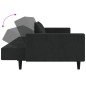 vidaXL Schlafsofa 2-Sitzer mit 2 Kissen Schwarz Samt vidaXL Schlafsofa 2-Sitzer mit 2 Kissen Schwarz Samt