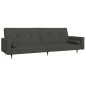 vidaXL Schlafsofa 2-Sitzer mit 2 Kissen Dunkelgrau Samt vidaXL Schlafsofa 2-Sitzer mit 2 Kissen Dunkelgrau Samt