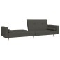 vidaXL Schlafsofa 2-Sitzer mit 2 Kissen Dunkelgrau Samt vidaXL Schlafsofa 2-Sitzer mit 2 Kissen Dunkelgrau Samt