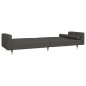 vidaXL Schlafsofa 2-Sitzer mit 2 Kissen Dunkelgrau Samt vidaXL Schlafsofa 2-Sitzer mit 2 Kissen Dunkelgrau Samt