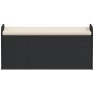 vidaXL Sitzbank mit Stauraum & Kissen Schwarz 115x51x52 cm Poly Rattan vidaXL Sitzbank mit Stauraum & Kissen Schwarz 115x51x52 cm Poly Rattan