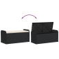 vidaXL Sitzbank mit Stauraum & Kissen Schwarz 115x51x52 cm Poly Rattan vidaXL Sitzbank mit Stauraum & Kissen Schwarz 115x51x52 cm Poly Rattan