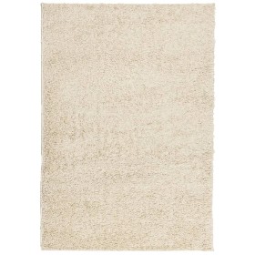 vidaXL Teppich Shaggy Hochflor Modern Golden 120x170 cm