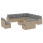 vidaXL 14-tlg. Garten-Sofagarnitur mit Kissen Beige Poly Rattan vidaXL 14-tlg. Garten-Sofagarnitur mit Kissen Beige Poly Rattan